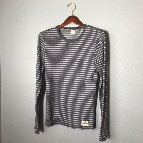 Hollister Navy & Gray Striped Thermal - Picture 1 of 4